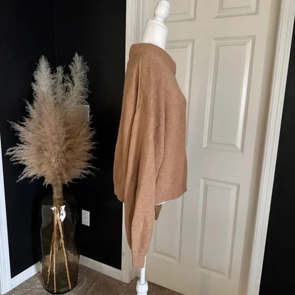 Something Navy Miranda Coil Neck Sweater In Camel Brown 
size XL - Picture 7 of 12